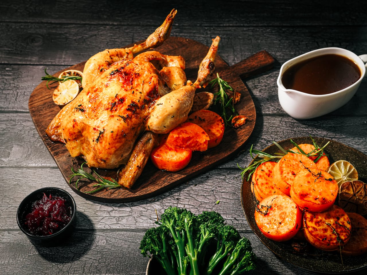 Roast turkey w sweetpotato side