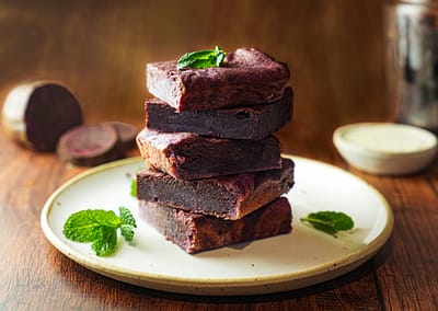 Purple Sweetpotato Brownie
