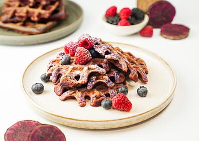 Purple Sweetpotato Waffles