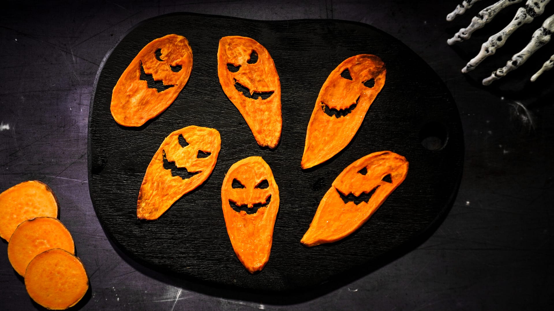 Roasted sweetpotato ghosts