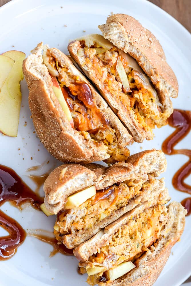 Sweetpotato BBQ Apple Burger - North Carolina Sweetpotatoes